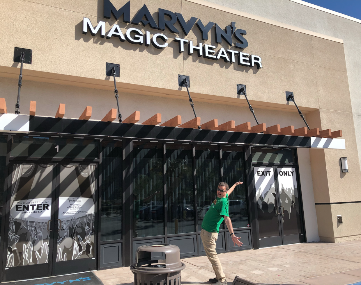 Matt DiSero outside Marvyns Magic Theatre